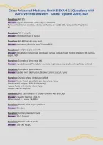 Galen Advanced Medsurg Nur265 EXAM 1 &vert; Questions with&NewLine;100&percnt; Verified Answers &vert; Latest Update 2026&sol;2027&NewLine;