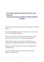 HOSA Bowl Questions Latest 2023 &vert; Practice Test & Study GuidHOSA Bowl Questionse