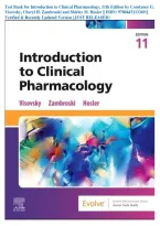 Test Bank for Introduction to Clinical Pharmacology&comma; 11th Edition by Constance G&period; Visovsky&comma; Cheryl H&period; Zambroski and Shirley M&period; Hosler &vert;&vert; ISBN&colon; 9780443113369 &vert;&vert; Verified & Recently Updated Version &lbrace;JUST RELEASED&rcub;