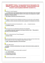 NGA GEOINT Testing - Incorporation Human Geography into&NewLine;GEOINT Analysis Exam Qs 2026&sol;2027 &vert; Actual Questions and&NewLine;Answers Latest Updated 2026&sol;2027 &lpar;Graded A&plus;&rpar;