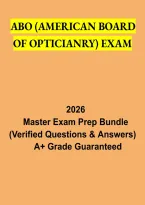 ABO American Board of Opticianry Exam Study Guide 2026 &vert; NOCE Certification Review