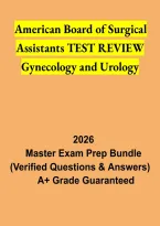 American Board of Surgical Assistants Test Review&colon; Gynecology & Urology 2026 &vert; SA-C Exam Study Guide