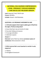 MATERNAL-CHILD NURSING COMPREHENSIVE EXAM &ndash; PREGNANCY THROUGH NEWBORN CARE 2026-2028 JUST RELEASED VERSION