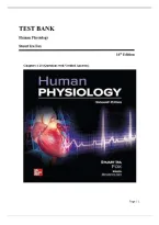 Human Physiology 16th Edition Stuart Fox Test Bank&NewLine;