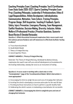 Coaching Principles Exam &vert; Coaching Principles Test & Certification Exam Study Guide 2026&ndash;2027 &vert; Sports Coaching Principles Exam Prep &vert; Coaching Philosophy&comma; Leadership & Professionalism&comma; Ethics & Legal Responsibilities&comma; Athlete Development&comma; Individualizat