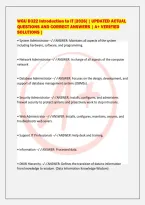WGU D322 Introduction to IT &lbrack;2026&rsqb; &vert; UPDATED ACTUAL&NewLine;QUESTIONS AND CORRECT ANSWERS &vert; A&plus; VERIFIED&NewLine;SOLUTIONS &vert;
