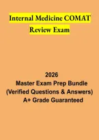 Internal Medicine COMAT Review Exam 2026 &vert; NBOME COMAT Internal Medicine Study Guide