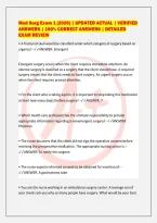 Med Surg Exam 1 &lbrack;2026&rsqb; &vert; UPDATED ACTUAL &vert; VERIFIED&NewLine;ANSWERS &vert; 100&percnt; CORRECT ANSWERS &vert; DETAILED&NewLine;EXAM REVIEW