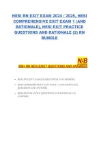 HESI RN Exit Exam 2024-2025 &vert; HESI Comprehensive Exit Practice Exam 1 & Study Guide