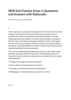 HESI Exit Practice Exam 2 &vert; Questions and Answers with Rationales & Study Guide