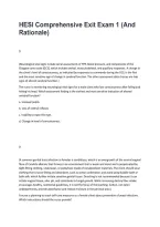 HESI Comprehensive Exit Exam 1 &lpar;And Rationale&rpar; &vert; RN Exit Exam Practice & Study Guide