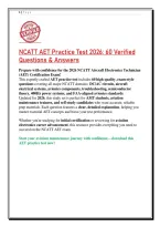 NCATT AET Practice Test 2026&colon; 60 Verified &NewLine;Questions & Answers