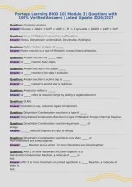 Portage Learning BIOD 101 Module 3 &vert; Questions with&NewLine;100&percnt; Verified Answers &vert; Latest Update 2026&sol;2027