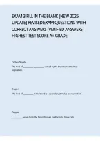 EXAM 3 Fill in the Blank &ndash; New 2025 Update &vert; Revised Exam Questions & Correct Answers