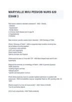 Maryville MVU NURS 629 Peds&sol;OB Exam 3 &vert; Practice Questions & Answers 2026&sol;2027