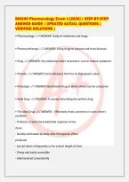 BIO290 Pharmacology Exam 1 &lbrack;2026&rsqb; &vert; STEP-BY-STEP&NewLine;ANSWER GUIDE &vert; UPDATED ACTUAL QUESTIONS &vert;&NewLine;VERIFIED SOLUTIONS &vert;&NewLine;