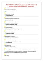 NSG 527 Wilkes 527 midterm Exam &vert; Actual Questions and&NewLine;Answers Latest Updated 2026&sol;2027 &lpar;Graded A&plus;&rpar;