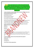 NU 185 FINAL EXAM 2026-2027 &vert; COMPLETE QUESTIONS AND 100&percnt; CORRECT VERIFIED ANSWERS &vert; NU 185 FOUNDATIONS OF NURSING &sol; PHARMACOLOGY &sol; MEDSURG LATEST EXAM &vert; NU 185 REGIS COLLEGE TEST BANK WITH RATIONALES &vert; A&plus; GRADED &vert; PASS&excl;&excl;&excl;&excl;&excl;&excl;&excl;&excl;&excl;&excl;&excl;&excl;&excl;