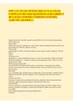 EPIC CLN 251-252 Newest 2025 &ndash; Revised Exam Questions & Correct Answers &vert; Study Guide