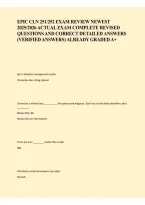 EPIC CLN 251-252 Exam Review Newest 2025-2026 &ndash; Revised Exam Questions & Answers