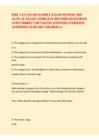 EPIC CLN 251-252 Sample Exam Newest 2025 &ndash; Revised Exam Questions & Correct Answers