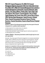 WGU C214 Financial Management OA &vert; WGU C214 Financial Management Objective Assessment &lpar;OA&rpar; Exam Study Guide & Exam Prep 2026&ndash;2027 &vert; WGU C214 Financial Management Course Review &vert; Financial Management Fundamentals&comma; Financial Statements&comma; Ratio Analysis&comma; Time