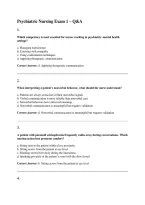 Psychiatric Nursing Exam 1 &vert; Questions&comma; Answers & Complete Exam Review 2026&sol;2027