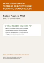 PACK COMPLETO TICC UNED &vert; T&eacute;cnicas de Intervenci&oacute;n Cognitivo-Conductuales &vert; Temas 1-12 &CenterDot; 197 p&aacute;ginas