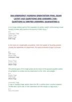 ENA Emergency Nursing Orientation Final Exam Latest 2023 &ndash; Questions & Answers &vert; Study Guide