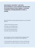 EMT-B Quiz Chapter 7 Life Span Development &ndash; Latest Edition 2025 &vert; Revised Questions