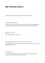 EMT Review Exam 3 &vert; Practice Questions&comma; Correct Answers & Study Guide