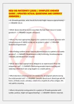 HESI OB&sol;MATERNITY &lbrack;2026&rsqb; &vert; COMPLETE ANSWER&NewLine;GUIDE &vert; UPDATED ACTUAL QUESTIONS AND CORRECT&NewLine;ANSWERS &vert;