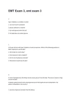 EMT Exam 3 &vert; Practice Questions&comma; Correct Answers & Comprehensive Study Guide