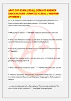 AAPC CPC EXAM &lbrack;2026&rsqb; &vert; DETAILED ANSWER&NewLine;EXPLANATIONS &vert; UPDATED ACTUAL &vert; VERIFIED&NewLine;ANSWERS &vert;