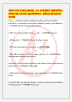 AAPC CPC EXAM &lbrack;2026&rsqb; &vert; A&plus; VERIFIED ANSWERS &vert;&NewLine;UPDATED ACTUAL QUESTIONS &vert; DETAILED STUDY&NewLine;GUIDE&NewLine;