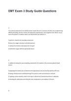 EMT Exam 3 Study Guide Questions &vert; Practice Test&comma; Review & Correct Answers