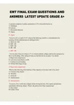 EMT Final Exam Questions and Answers &vert; Latest Update&comma; Detailed Review & Study Guide