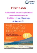 Test Bank For Medical-Surgical Nursing&colon; Concepts for Clinical Judgment and Collaborative Care 11th Edition by Donna D&period; Ignatavicius ISBN 978-0323878265&NewLine;