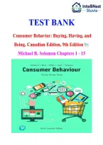 Test Bank For Consumer Behavior&colon; Buying&comma; Having&comma; and Being&comma; Canadian Edition&comma; 9th Edition by Michael R&period; Solomon ISBN 978-0137651917