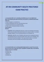 ATI RN COMMUNITY HEALTH PROCTORED EXAM PRACTICE 