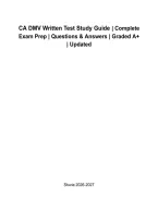 CA DMV Written Test Prep &vert; Latest Practice Questions & Answers &vert; Complete Study Guide&NewLine;