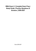 DBIA Exam 2 Study Guide &vert; Latest Practice Questions & Verified Answers &vert; Grade A&plus; &vert; 2026&sol;2027&NewLine;
