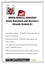 NR 566 EXAM COMPLETE PACKAGE DEAL