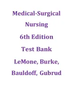 Test Bank for Medical-Surgical Nursing 6th Edition &ndash; Lemone&comma; Burke&comma; Bauldoff
