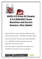 NURS 415 Exam 2 2026&sol;2027 Questions & Answers&colon; Chapters 6&ndash;8&comma; Quantitative Research&comma; RCTs & Experimental Designs
