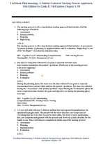Test Bank for Pharmacology 10th Edition by McCuistion &ndash; Comprehensive Exam Review