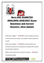 NURS 458 EXAM COMPLETE PACKAGE DEAL