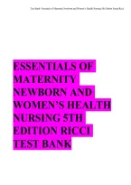 Test Bank for Essentials of Maternity&comma; Newborn & Women&rsquo;s Health Nursing 5th Edition by Ricci
