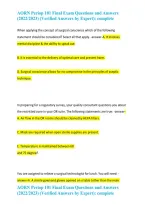 AORN Periop 101 Final Exam Questions and Answers &ndash; Perioperative Nursing Exam Review