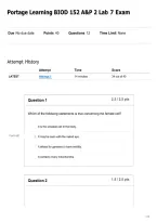 Portage Learning BIOD 152 Lab 7 Exam &ndash; Biology Lab Questions&comma; Answers and Exam Review